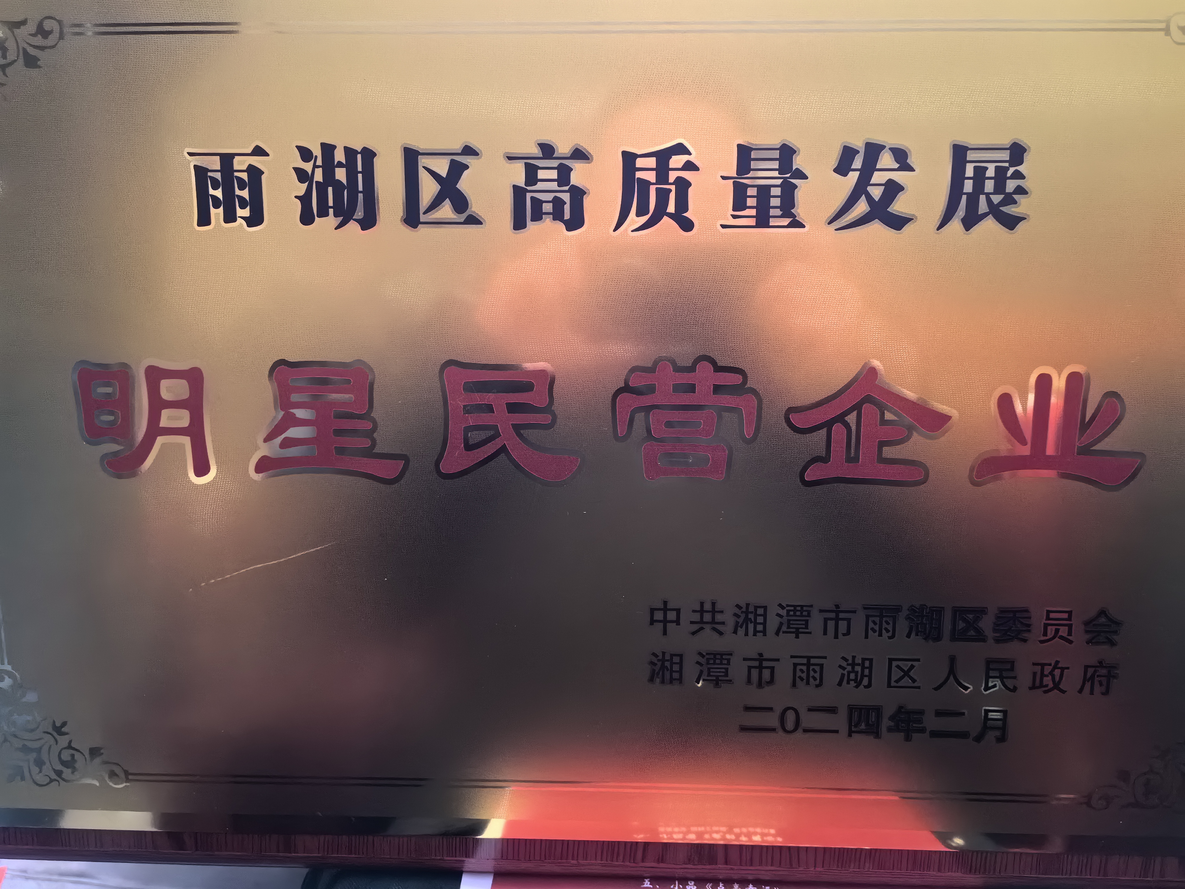 九游官方端网页版登录入口-九游（中国）
荣获“雨湖区高质量发展明星民营企业”称号